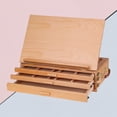 thumbnail image 4 of veasfak Beech Wooden Tabletop Sketch Box Easel Drawer 40x27CM 3 in 1, 4 of 6