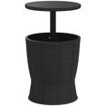 thumbnail image 1 of Outsunny Outdoor Cooler Table, 11 Gallon Patio Cooler Side Table, Black, 1 of 10