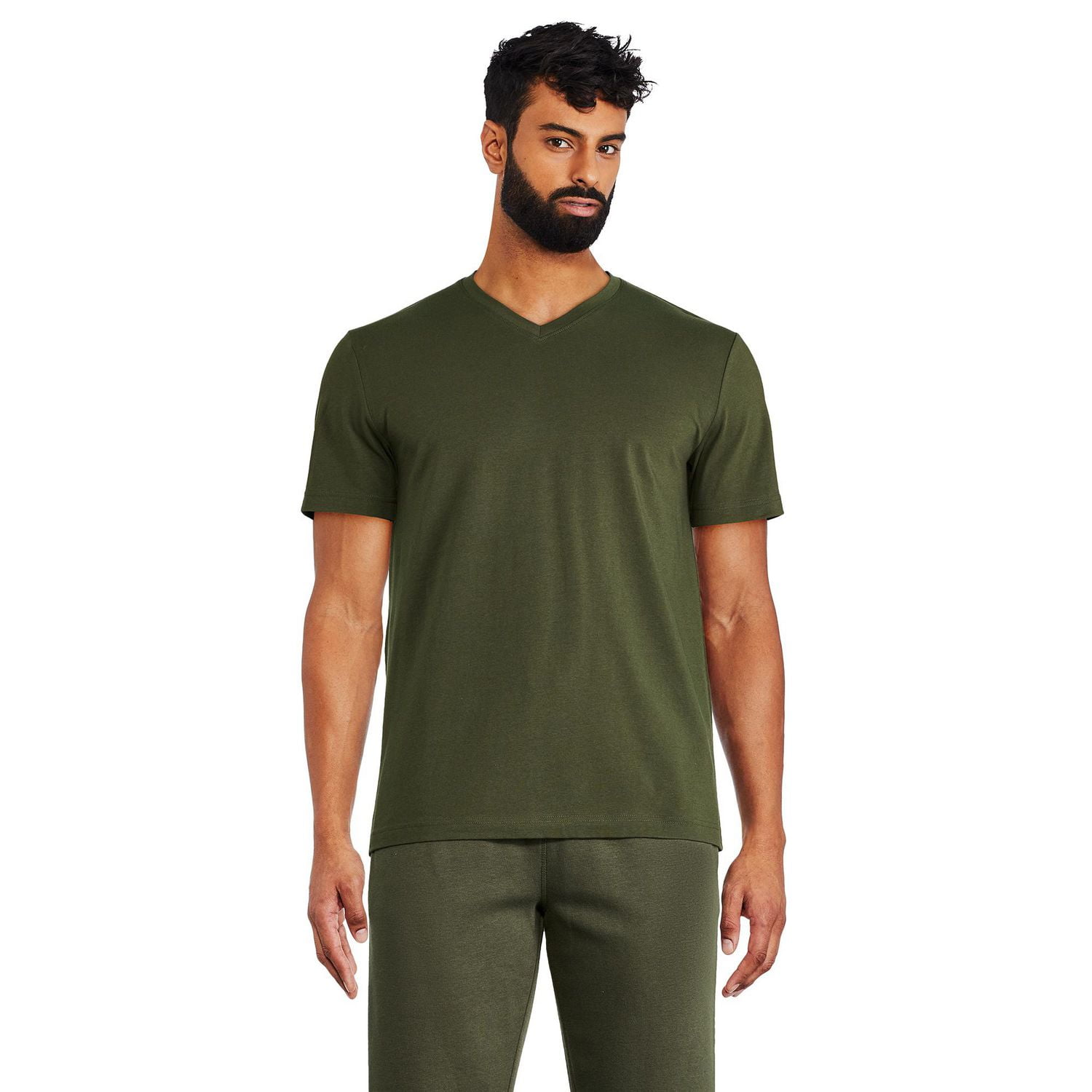T-shirt extensible à encolure en V George pour hommes