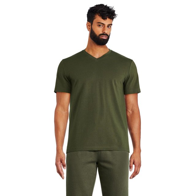 T-shirt extensible à encolure en V George pour hommes
