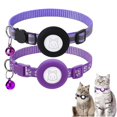 thumbnail image 1 of 2pcs Adjustable Airtag Cat Collars, Reflective Air Tag Cat Collar With Breakaway Safety Buckle And Bell, 1 of 5