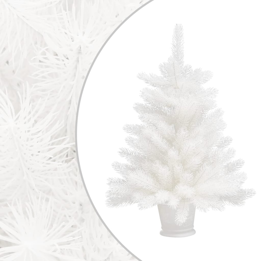 vidaXL Arbre de Noël Artificiel Aiguilles Réalistes Blanc 65 cm