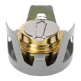 thumbnail image 3 of Mini Alcohol Stove Brass Aluminum Safe Windproof Portable Backpacking Stove Camping Cooking, 3 of 7