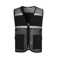 thumbnail image 1 of Reflective Mesh Safety Vest for Men Women with Big Pockets and Zipper Front High Visibility Brathable Vest Hi Vis Construction Work Vest, 1 of 4