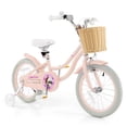 thumbnail image 1 of Costway Vélo pour Enfant 16 Pouces avec Roues Stabilisatrices Guidon et Selle Ajustables Frein à Main Rose, 1 of 10