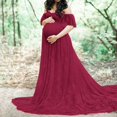 thumbnail image 3 of Vedolay Robe de Maternité Été Robe de Maternité Sans Bretelles Froncée Maxi Tube avec Poches Rose m, 3 of 4