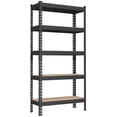 thumbnail image 2 of SONGMICS 5-Tier Storage Shelves, Load 1050 kg, Garage Storage, Boltless Assembly, Adjustable Shelving Unit, 30 x 75 x 150 cm, for Study Shed Basement, Black and Natural Beige, 2 of 6