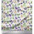 thumbnail image 1 of Soimoi Polyester Crepe Fabric Flower Artistic Print Sewing Fabric Yard 52 Inch Wide, 1 of 3