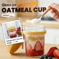 thumbnail image 3 of Oatmeal Jar with Spoon Lid | Sealed Salad Shaker Container with Measuring Marks | Ideal for Cereal, Fruit, Vegetables, Milk Yogurt Meal Prep, 3 of 8