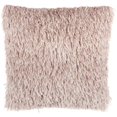 thumbnail image 1 of HomeRoots 386419 Square Blush Pink Shag Throw Pillow, Blush, 1 of 1
