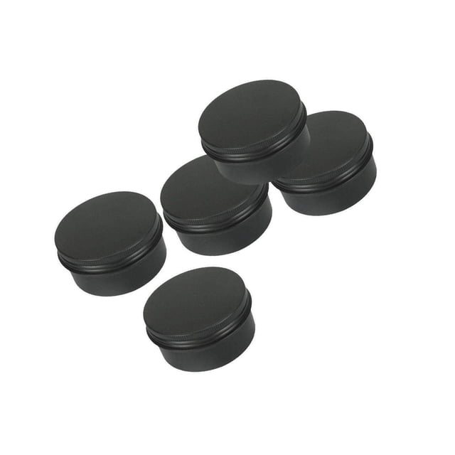 ziyahi 5pcs Empty Aluminum Tin Jars Cosmetic Screw Lid Containers Lip Balm Cans 80ml