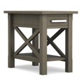 thumbnail image 1 of Simpli Home Kitchener Solid Wood Narrow End Table with Storage in Farmhouse Gray, 1 of 7