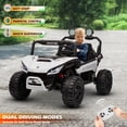 thumbnail image 2 of VOLTZ TOYS Premium 24V 2-Seater Kids UTV Ride-On Car - 4WD Quad Motors, Power Battery, Spring Suspension and Parental Remote Control - White, 2 of 6