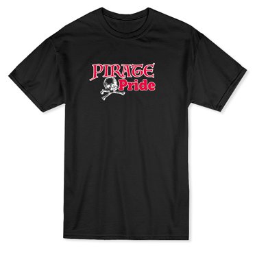 "Pirate Pride" Cool Graphic Quote Men's Black T-shirt