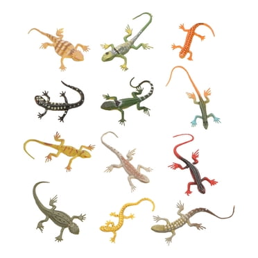 Miangastore 24Pcs Fake Lizard Toys Realistic Gecko Figures Prank Toys (Random Style)