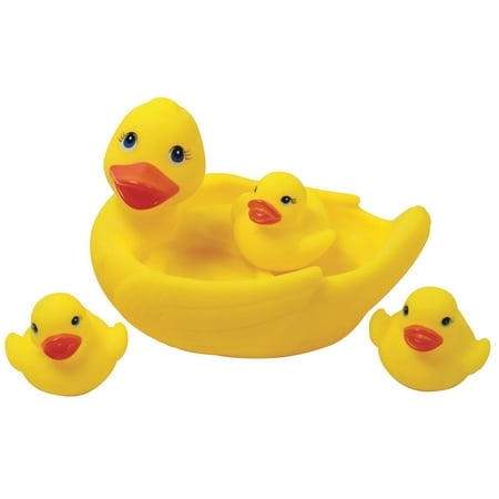 Playmaker Jouets Famille Canard en Caoutchouc Jouet de Baignoire Amis Aussi un Excellent Ensemble de Jouets à Mâcher pour Chien