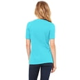 thumbnail image 2 of Bella Canvas 6405 Missy Jersey T-Shirt à Manches Courtes à Col en V, L, Turquoise, 2 of 3