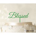 thumbnail image 1 of Décoration de Gâteau Personnalisée Monogramme, Décoration de Gâteau Pailletée Verte, Option de Couleur Disponible, 5-7 Pouces de Large, 1 of 1