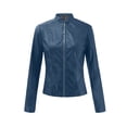 thumbnail image 3 of drppepioner Femmes Dames Veste Motard à Revers Fermeture à Glissière Motard Court Punk Court Hauts Grande Taille Liquidation, 3 of 6