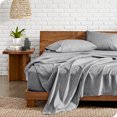 thumbnail image 2 of Bare Home Premium 1800 Collection 4-Piece Bed Sheet Set, Queen, Heathered Charcoal, 2 of 8