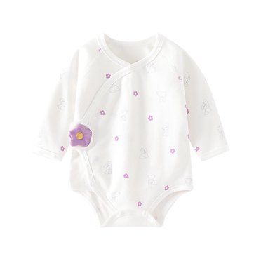 MeetoTime Combinaison Imprimée à Boutons à Manches Longues de Printemps pour Bébés Garçons Filles, Grenouillères pour Nouveau-Nés et Nourrissons