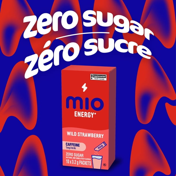 mio Energy Wild Strawberry Energy Drink Mix, 3.2g Packets, 10 ct