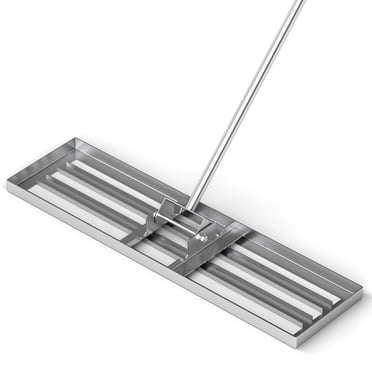 Costway Lawn Leveling Rake 36" x 10" Heavy Duty Level Lawn Tool for Garden Backyard/Lawn Silver