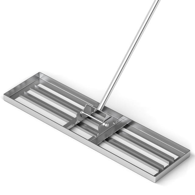 Costway Lawn Leveling Rake 36" x 10" Heavy Duty Level Lawn Tool for Garden Backyard/Lawn Silver