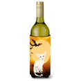 thumbnail image 1 of Halloween Étranger Blanc Chat Bouteille de Vin Beverge Isolant Hugger, 1 of 1