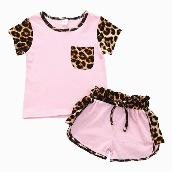 gdxvjhbj Baby Girl Cowgirl Outfit Toddler Baby Girl Summer Clothes Toddler Girls Summer Outfits Short Sleeve T-Shirts Shorts Clothing Set 3 6 9 12 18 24 Months 2T 3T 4T (Pink,2-3 Years)