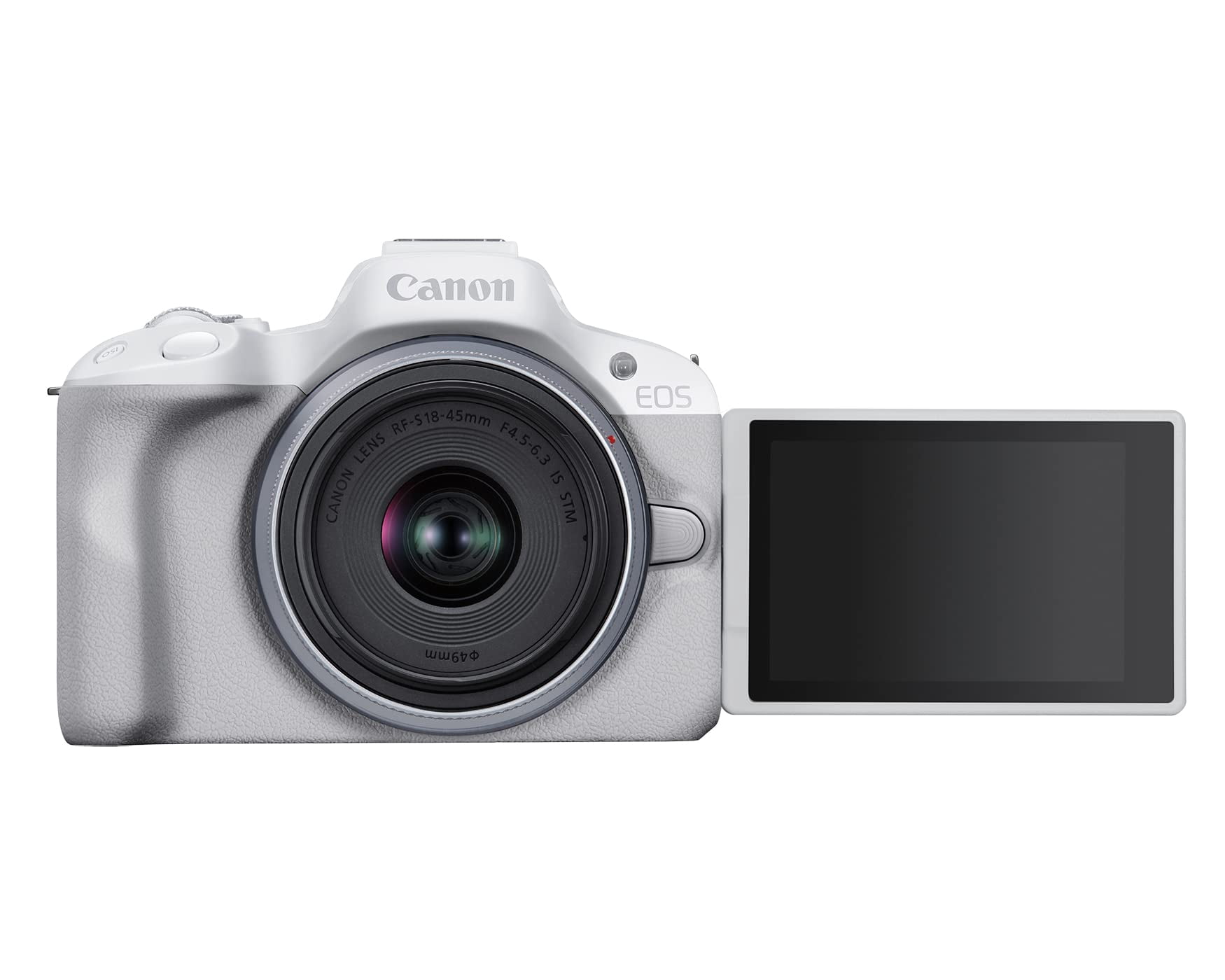 Canon EOS R50 Mirrorless Camera with 18-45mm Lens (White
