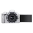 thumbnail image 2 of Canon EOS R50 Mirrorless Camera with 18-45mm Lens (White) (5812C012) + 64GB Memory Card + Bag + Charger + LPE17 Battery + Card Reader + Memory  Wallet + Cleaning Kit (International Model), 2 of 8