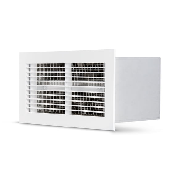 Stelpro Insert de Plancher Ventilateur Chauffant - 1000W (750W)/ 240V (208V) - Mesure 15 13/16 Pouces x 7 7/8 Pouces - Insert de Plancher Forcé par Ventilateur pour Espaces Étroits - Grille en Aluminium Durable Conçue pour Être Marchée - Blanc (FFI1002W)
