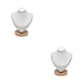 thumbnail image 2 of Ruiboury Présentoir de Colliers Chic et Stable pour Commode Magasin de Détail Showroom S Blanc 2Ensemble, 2 of 6