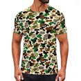 thumbnail image 2 of Ceisia T-Shirts à Col Rond pour Hommes à Imprimé Camouflage à Rayures, Hauts Décontractés Extensibles et Respirants à Manches Courtes Cadeaux, 2 of 9
