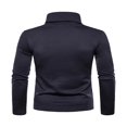 thumbnail image 4 of Chandail à Col Roulé pour Homme, Décontracté, Basique, Coupe Ajustée, Léger, Manches Longues, T-Shirt, Gris Foncé, TTG, 4 of 5