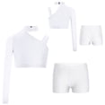 thumbnail image 1 of Manyakai Gymnastic Dance Outfits for Girls Latin Jazz Dance Performance Costumes Athletic Sports Workout White 10, 1 of 1