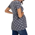 thumbnail image 4 of Julyccc Maternity Dot Polka Round Neck Short Sleeve Tunic Tops, 4 of 4