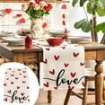 thumbnail image 1 of Boovnll Valentines Day Table Runner, 13x47" Valentine's Day Printing Table Runner, Valentines Table Runner for Holiday Kitchen Dining Table, Party Decor, Valentines Day Decorations, 1 of 6