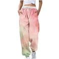 thumbnail image 2 of Pants for Women, Women Fashion Color Blocked Printed Drawstring Pants, 2 of 5