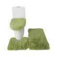 thumbnail image 1 of Mistaha 3PCS Bath Mat Toilet Lid Cover U-Shaped Rug Non Slip Soft Floor Rug Water Absorbent Solid Door Mat Bathroom Rug Carpet Seat Cover Rug Set, 1 of 6