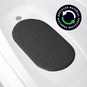 Mainstays Tub Mat with Slip-Resistant Suction Cups, Made with Recycled Material
