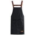thumbnail image 2 of ZZkhGO Solid Color Kitchen Apron, Waterproof Oil Resistant Cooking Bib, Adjustable Ties Unisex Apron for Baking, Grilling, 2 of 6