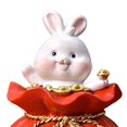 thumbnail image 1 of Baohd Lucky Rabbit Statue Money Box Figurines Piggy Bank Storage Case for Bedroom 8.5cmx8.5cmx13cm, 1 of 9