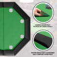 thumbnail image 4 of Table de Poker Octogonale pour 8 Joueurs avec Cadre en Métal, Barre Rembourrée Résistante à l'Eau et Porte-Gobelets en Acier Inoxydable – Parfaite pour le Texas Hold'Em, le Blackjack et les Jeux de Casino à Domicile, 4 of 8