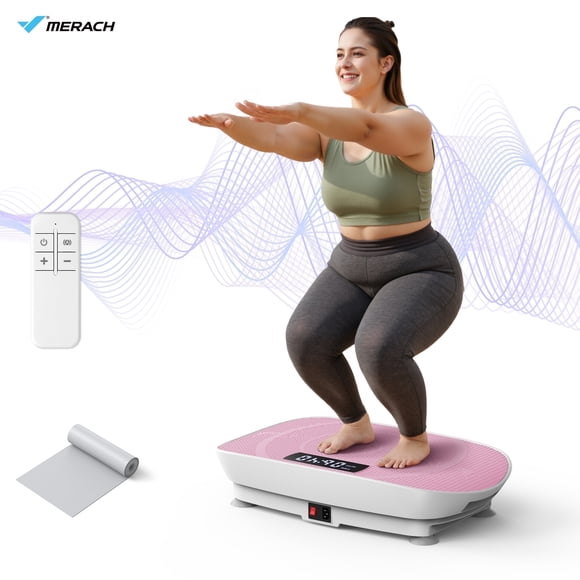 MERACH Vibrating Muscle Toner, Toning Machine, 300lbs Capacity, Home Workout Equipment