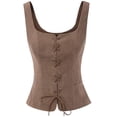 thumbnail image 1 of BLVB Renaissance Corset Tops Women Medieval Sleeveless Vest Western Outfit Plus Size Lace up Bodice, 1 of 5