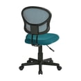 thumbnail image 3 of OSP Home Furnishings Mesh Back Armless Task Chair with Padded Fabric Seat, Blue, 3 of 4