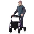 thumbnail image 1 of Goplus Déambulateur à Roulettes Pliable à Hauteur Réglable avec Siège, Sac de Rangement pour Aînés Violet, 1 of 10