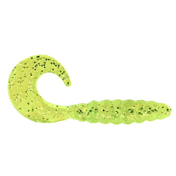 South Bend sb-ct2-16-x Curly Tail 2" Chartreuse Silver Flake